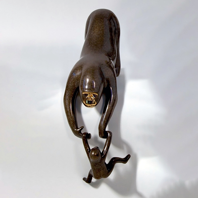 Loet Vanderveen - GORILLA AND BABY(HANGS 6.5" BELOW EDGE) (505) - BRONZE - 8.5 X 4.25 X 5 - Free Shipping Anywhere In The USA!<br><br>These sculptures are bronze limited editions.<br><br><a href="/[sculpture]/[available]-[patina]-[swatches]/">More than 30 patinas are available</a>. Available patinas are indicated as IN STOCK. Loet Vanderveen limited editions are always in strong demand and our stocked inventory sells quickly. Please contact the galleries for any special orders.<br><br>Allow a few weeks for your sculptures to arrive as each one is thoroughly prepared and packed in our warehouse. This includes fully customized crating and boxing for each piece. Your patience is appreciated during this process as we strive to ensure that your new artwork safely arrives.