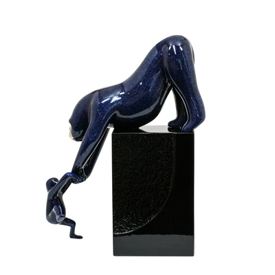 Loet Vanderveen - GORILLA & BABY ON BASE (505b) - BRONZE - 8.5 X 4.25 X 12 - These sculptures are bronze limited editions.
<br>
<br><a href="/[sculpture]/[available]-[patina]-[swatches]/">More than 30 patinas are available</a>. Available patinas are indicated as IN STOCK. Loet Vanderveen limited editions are always in strong demand and our stocked inventory sells quickly. Special orders are not being taken at this time.
<br>
<br>Allow a few weeks for your sculptures to arrive as each one is thoroughly prepared and packed in our warehouse. This includes fully customized crating and boxing for each piece. Your patience is appreciated during this process as we strive to ensure that your new artwork safely arrives.
<br>
<br>Shipping and Handling TBD