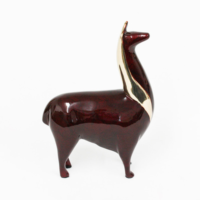 Loet Vanderveen - LLAMA, SMALL (515) - BRONZE - 5 X 2 X 7 - These sculptures are bronze limited editions.
<br>
<br><a href="/[sculpture]/[available]-[patina]-[swatches]/">More than 30 patinas are available</a>. Available patinas are indicated as IN STOCK. Loet Vanderveen limited editions are always in strong demand and our stocked inventory sells quickly. Special orders are not being taken at this time.
<br>
<br>Allow a few weeks for your sculptures to arrive as each one is thoroughly prepared and packed in our warehouse. This includes fully customized crating and boxing for each piece. Your patience is appreciated during this process as we strive to ensure that your new artwork safely arrives.
<br>
<br>Shipping and Handling TBD