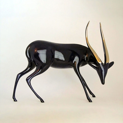 Loet Vanderveen - GAZELLE, TANZANIA  (520) - BRONZE - 10 X 4.5 X 8.5 - These sculptures are bronze limited editions.
<br>
<br><a href="/[sculpture]/[available]-[patina]-[swatches]/">More than 30 patinas are available</a>. Available patinas are indicated as IN STOCK. Loet Vanderveen limited editions are always in strong demand and our stocked inventory sells quickly. Special orders are not being taken at this time.
<br>
<br>Allow a few weeks for your sculptures to arrive as each one is thoroughly prepared and packed in our warehouse. This includes fully customized crating and boxing for each piece. Your patience is appreciated during this process as we strive to ensure that your new artwork safely arrives.
<br>
<br>Shipping and Handling TBD