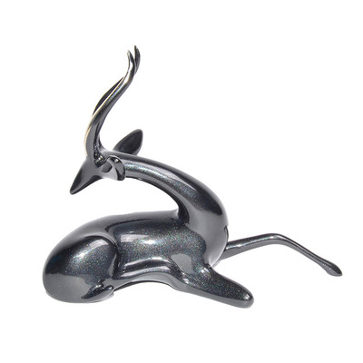 Loet Vanderveen - GERENUK, RECLINING  (533) - BRONZE - 5.25 X 2 X 4 - These sculptures are bronze limited editions.
<br>
<br><a href="/[sculpture]/[available]-[patina]-[swatches]/">More than 30 patinas are available</a>. Available patinas are indicated as IN STOCK. Loet Vanderveen limited editions are always in strong demand and our stocked inventory sells quickly. Special orders are not being taken at this time.
<br>
<br>Allow a few weeks for your sculptures to arrive as each one is thoroughly prepared and packed in our warehouse. This includes fully customized crating and boxing for each piece. Your patience is appreciated during this process as we strive to ensure that your new artwork safely arrives.
<br>
<br>Shipping and Handling TBD