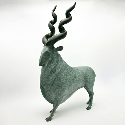 Loet Vanderveen - MARKHOR, STANDING (534) - BRONZE - 9 X 4.25 X 15 - These sculptures are bronze limited editions.
<br>
<br><a href="/[sculpture]/[available]-[patina]-[swatches]/">More than 30 patinas are available</a>. Available patinas are indicated as IN STOCK. Loet Vanderveen limited editions are always in strong demand and our stocked inventory sells quickly. Special orders are not being taken at this time.
<br>
<br>Allow a few weeks for your sculptures to arrive as each one is thoroughly prepared and packed in our warehouse. This includes fully customized crating and boxing for each piece. Your patience is appreciated during this process as we strive to ensure that your new artwork safely arrives.
<br>
<br>Shipping and Handling TBD