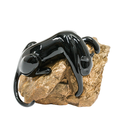 Loet Vanderveen - TIGER ON BRONZE ROCK (537) - BRONZE - 5.5 X 5 X 5 - These sculptures are bronze limited editions.
<br>
<br><a href="/[sculpture]/[available]-[patina]-[swatches]/">More than 30 patinas are available</a>. Available patinas are indicated as IN STOCK. Loet Vanderveen limited editions are always in strong demand and our stocked inventory sells quickly. Special orders are not being taken at this time.
<br>
<br>Allow a few weeks for your sculptures to arrive as each one is thoroughly prepared and packed in our warehouse. This includes fully customized crating and boxing for each piece. Your patience is appreciated during this process as we strive to ensure that your new artwork safely arrives.
<br>
<br>Shipping and Handling TBD