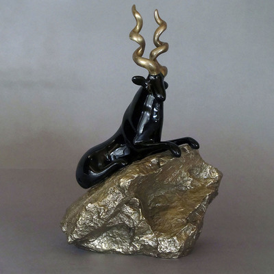 Loet Vanderveen - MARKHOR ON BRONZE ROCK (540) - BRONZE - 6 X 5 X 9 - These sculptures are bronze limited editions.
<br>
<br><a href="/[sculpture]/[available]-[patina]-[swatches]/">More than 30 patinas are available</a>. Available patinas are indicated as IN STOCK. Loet Vanderveen limited editions are always in strong demand and our stocked inventory sells quickly. Special orders are not being taken at this time.
<br>
<br>Allow a few weeks for your sculptures to arrive as each one is thoroughly prepared and packed in our warehouse. This includes fully customized crating and boxing for each piece. Your patience is appreciated during this process as we strive to ensure that your new artwork safely arrives.
<br>
<br>Shipping and Handling TBD