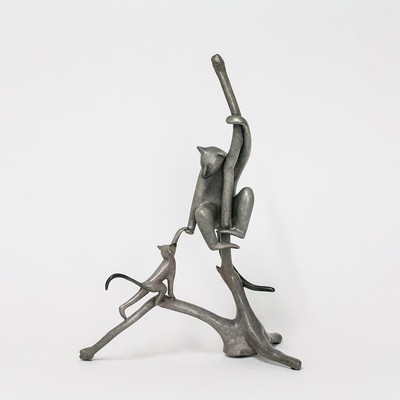 Loet Vanderveen - LEMUR AND BABY ON TREE (543) - BRONZE - 16 X 8 X 12 - Free Shipping Anywhere In The USA!<br><br>These sculptures are bronze limited editions.<br><br><a href="/[sculpture]/[available]-[patina]-[swatches]/">More than 30 patinas are available</a>. Available patinas are indicated as IN STOCK. Loet Vanderveen limited editions are always in strong demand and our stocked inventory sells quickly. Please contact the galleries for any special orders.<br><br>Allow a few weeks for your sculptures to arrive as each one is thoroughly prepared and packed in our warehouse. This includes fully customized crating and boxing for each piece. Your patience is appreciated during this process as we strive to ensure that your new artwork safely arrives.