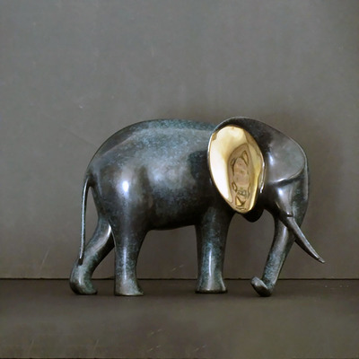 Loet Vanderveen - ELEPHANT, ZAMBIA (552) - BRONZE - 9.5 X 6.5 X 7 - These sculptures are bronze limited editions.
<br>
<br><a href="/[sculpture]/[available]-[patina]-[swatches]/">More than 30 patinas are available</a>. Available patinas are indicated as IN STOCK. Loet Vanderveen limited editions are always in strong demand and our stocked inventory sells quickly. Special orders are not being taken at this time.
<br>
<br>Allow a few weeks for your sculptures to arrive as each one is thoroughly prepared and packed in our warehouse. This includes fully customized crating and boxing for each piece. Your patience is appreciated during this process as we strive to ensure that your new artwork safely arrives.
<br>
<br>Shipping and Handling TBD