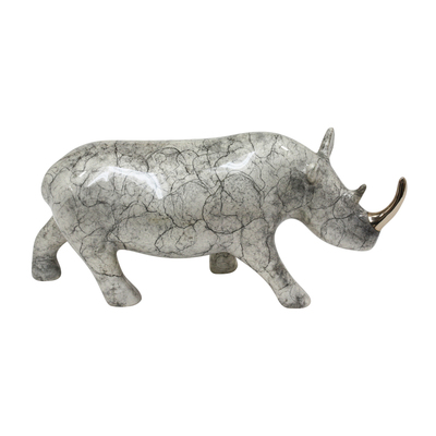 Loet Vanderveen - RHINO, KENYA (555) - BRONZE - 8.25 X 2.75 X 3.75 - Free Shipping Anywhere In The USA!
<br>
<br>These sculptures are bronze limited editions.
<br>
<br><a href="/[sculpture]/[available]-[patina]-[swatches]/">More than 30 patinas are available</a>. Available patinas are indicated as IN STOCK. Loet Vanderveen limited editions are always in strong demand and our stocked inventory sells quickly. Special orders are not being taken at this time.
<br>
<br>Allow a few weeks for your sculptures to arrive as each one is thoroughly prepared and packed in our warehouse. This includes fully customized crating and boxing for each piece. Your patience is appreciated during this process as we strive to ensure that your new artwork safely arrives.