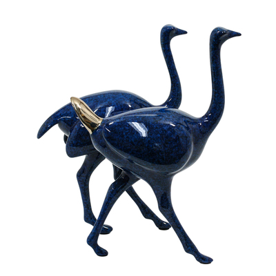 Loet Vanderveen - OSTRICH PAIR (556) - BRONZE - 6.5 X 5.25 X 8 - These sculptures are bronze limited editions.
<br>
<br><a href="/[sculpture]/[available]-[patina]-[swatches]/">More than 30 patinas are available</a>. Available patinas are indicated as IN STOCK. Loet Vanderveen limited editions are always in strong demand and our stocked inventory sells quickly. Special orders are not being taken at this time.
<br>
<br>Allow a few weeks for your sculptures to arrive as each one is thoroughly prepared and packed in our warehouse. This includes fully customized crating and boxing for each piece. Your patience is appreciated during this process as we strive to ensure that your new artwork safely arrives.
<br>
<br>Shipping and Handling TBD