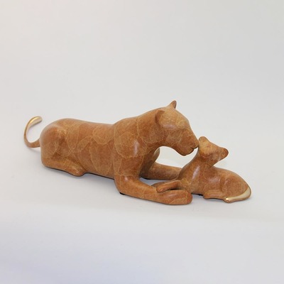 Loet Vanderveen - LIONESS AND CUB, PRIDE (560) - BRONZE - These sculptures are bronze limited editions.
<br>
<br><a href="/[sculpture]/[available]-[patina]-[swatches]/">More than 30 patinas are available</a>. Available patinas are indicated as IN STOCK. Loet Vanderveen limited editions are always in strong demand and our stocked inventory sells quickly. Special orders are not being taken at this time.
<br>
<br>Allow a few weeks for your sculptures to arrive as each one is thoroughly prepared and packed in our warehouse. This includes fully customized crating and boxing for each piece. Your patience is appreciated during this process as we strive to ensure that your new artwork safely arrives.
<br>
<br>Shipping and Handling TBD