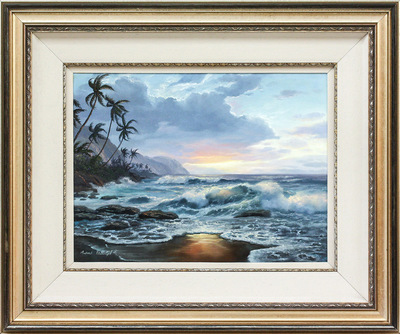 Promotional Items - MICHAEL ALBERTSON - KAUAI SUNSET - OIL ON CANVAS - 17 X 24