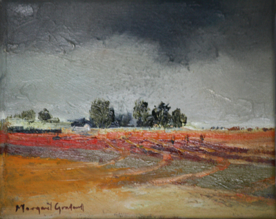 Margaret Gradwell - PLOUGHED LAND - OIL ON CANVAS - 8 X 10