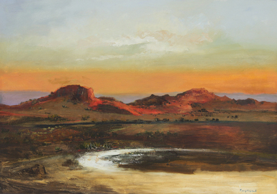 Margaret Gradwell - SUNSET MOUNTAIN - GICLEE - 35 X 50