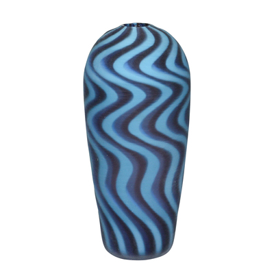 Orovetro Murano - AZURE RIPPLE - GLASS - 14 1/2 X 6 1/214 3/4 X 6 1/2 X 6 1/2