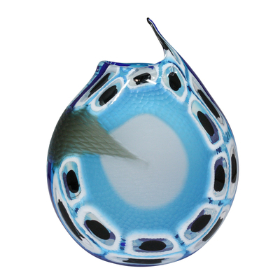 Orovetro Murano - AZURE LAGOON - GLASS - 15 X 11 1/2 X 4 1/2