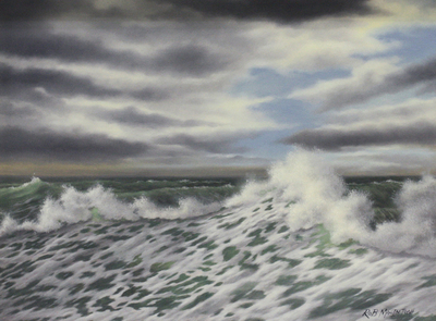 Rob MacIntosh - CRASHING WAVES - OIL ON PANEL - 12 X 16