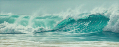 Rob MacIntosh - SURFER'S DREAM - OIL ON CANVAS - 23 3/4 X 59 1/2