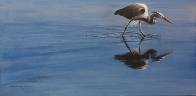 Suzie Seerey-Lester - WADING THE SHALLOWS - ACRYLIC - 12 X 24