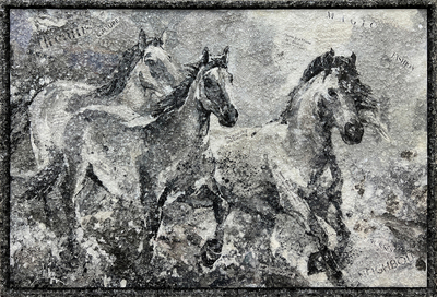 2Wild - MAGICAL GALLOP - MIXED MEDIA ON PANEL - 40 X 60