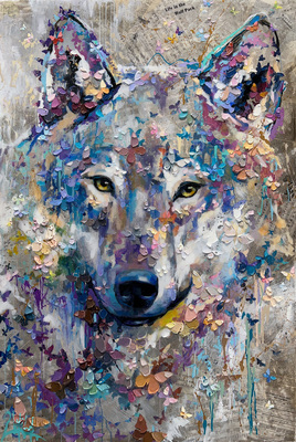2Wild - LEADER OF THE PACK - MIXED MEDIA ON PANEL - 60 X 40