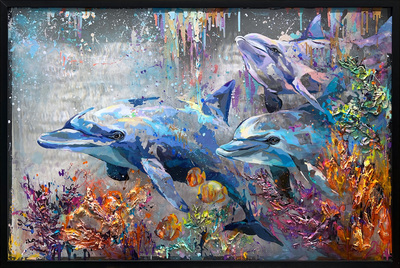 2Wild - ADVENTURING TOGETHER - MIXED MEDIA ON PLEXIGLASS - 40 X 60