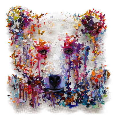 2Wild - SWEET FRIEND 18/99 - MIXED MEDIA ON PLEXIGLASS - 38 X 38