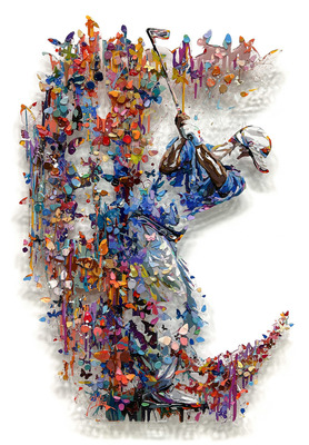 2Wild - SWING OF HAPPINESS 39/49 - MIXED MEDIA ON PLEXIGLASS - 47 X 33