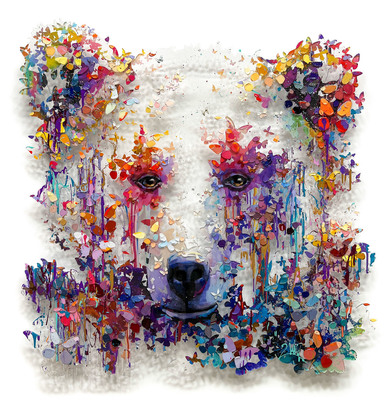2Wild - SWEET FRIEND 32/99 - MIXED MEDIA ON PLEXIGLASS - 46 X 46