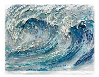 2Wild - ROLLING TIDES - MIXED MEDIA ON PANEL - 36 X 48