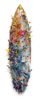 2Wild - SURFING JOY - MIXED MEDIA ON PANEL - 74 X 24