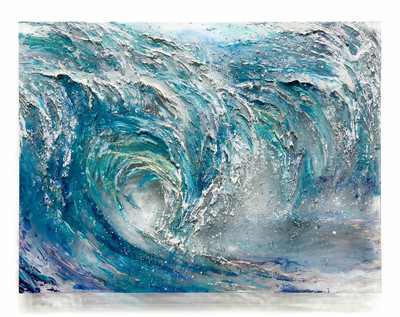2Wild - RHYTHM OF THE OCEAN - MIXED MEDIA ON PLEXIGLASS - 36 X 48