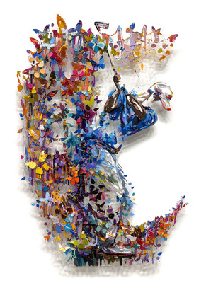 2Wild - SWING OF HAPPINESS AP 4/5 - MIXED MEDIA ON PLEXIGLASS - 47 X 33