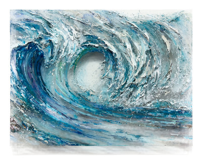 2Wild-UNTAMED WATERS 2Wild - UNTAMED WATERS - MIXED MEDIA ON PLEXIGLASS - 36 X 48