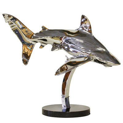 Victor Douieb - OCEANIC WHITE TIP W/PILOT FISH - STAINLESS STEEL - 19 X 21 X 14