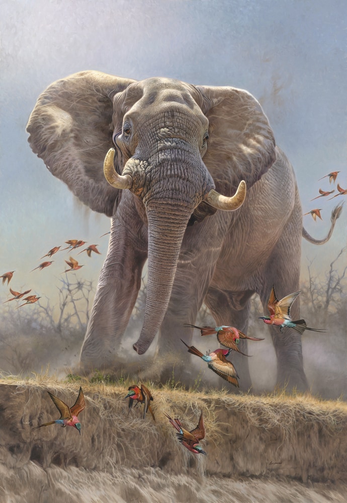 Realist Elephant Giclee 'Carmine Chaos' Product Link